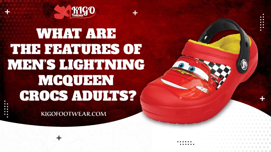 What are the features of men’s Lightning McQueen Crocs adults_